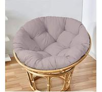 Coussin pour fauteuil Papasan - HONO - 40 cm - Gris - Épais - Surdimensionné - Confortable - Polyvalent - Décoratif