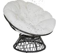 Coussin pour Fauteuil Suspendu, Coussin Rond Multifonctionnel pour Jardin/intérieur, Compatible avec balancelle Suspendue en polyrotin/rotin, canapé de Jardin ou canapé de méditation, Blanc,