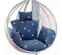 Coussin pour Fauteuil Suspendu d'extérieur avec Sangle Fixe, Coussin nid Douillet pour balancelle de Jardin, Tapis pour Fauteuil en rotin, Bleu, Petite Taille