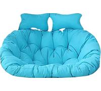 Coussin pour Fauteuil Suspendu Double en Forme D'œUf, 150 X 110 Cm / 59 X 43 Pouces, ImperméAble, avec 2 Oreillers(B,150 * 110cm/59 * 43in)