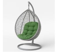 HOMESCAPES Coussin pour Fauteuil Suspendu extérieur, Coussin de Rechange pour Fauteuil œuf - Usage intérieur et extérieur - Vert foncé