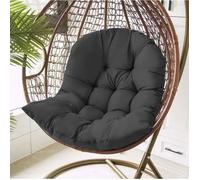 Coussin pour fauteuil suspendu - MICH - 80x120 cm - Noir - Polyester - Rembourrage coton PP - Respirant
