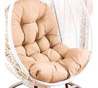 Coussin pour Fauteuil Suspendu Oeuf, Impermeable Lavable Coussin de Chaise Suspendue Exterieur, 120x90 éPais Impermeable Quatre Saisons Coussins pour Hamac Suspendu de Jardin Beige Yadlan