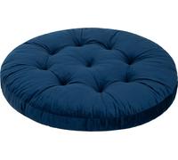Coussin pour fauteuil suspendu, panier suspendu fauteuil, intérieur/extérieur, garniture, rond, swing, coussin à bascule, coussin d'assise pour chaise, velours, lavable, bleu, 92 x 92 cm