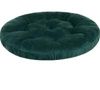 Coussin pour fauteuil suspendu, panier suspendu fauteuil, intérieur/extérieur, garniture, rond, swing, coussin à bascule, coussin d'assise pour chaise, velours, lavable, vert, 92 x 92 cm