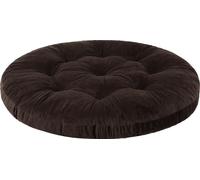 Coussin pour fauteuil suspendu, panier suspendu fauteuil, intérieur/extérieur, garniture, rond, swing, coussin à bascule, coussin d'assise pour chaise, velours, lavable, marron, 65 x 65 cm