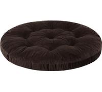 Coussin pour fauteuil suspendu, panier suspendu fauteuil, intérieur/extérieur, garniture, rond, swing, coussin à bascule, coussin d'assise pour chaise, velours, lavable, marron, 92 x 92 cm