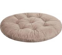 Coussin pour fauteuil suspendu, Panier suspendu Fauteuil, Intérieur/Extérieur, Housse, Rond, Swing, Coussin à bascule, Coussin d'assise pour chaise, Velvet, Lavable, Beige, 65 x 65 cm