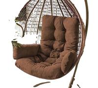 Coussin pour fauteuil suspendu, tissu renforcé, design antidérapant, amovible, marron