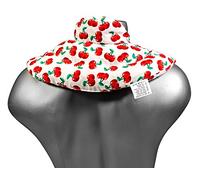 Coussin pour la nuque avec col montant - Lin + lavande - Coussin chauffant aromatique avec fleurs de lavande - Cherry White