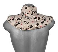 Coussin pour la nuque avec col montant - Lin + lavande - Coussin chauffant aromatique avec fleurs de lavande - Mimi le chat