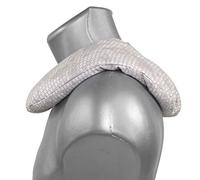 Coussin pour le cou: Bouillotte sèche tour de cou aux noyaux de cerises - traditionnel 30x33cm, shabby chic gris-beige. Coussin de nuque - Coussin thermique