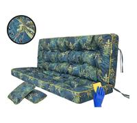 Coussin pour palette, extérieur, balancelle, banc de jardin, avec dossier. Imperméable et de qualité supérieure - XL, largeur d'assise : 180 cm