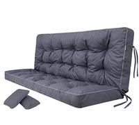 Coussin pour Palette, extérieur, balancelle, Banc de Jardin, avec Dossier. Imperméable et de qualité supérieure - L, Largeur d'assise : 150 cm