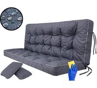 Coussin pour Palette, extérieur, balancelle, Banc de Jardin, avec Dossier. Imperméable et de qualité supérieure - XL, Largeur d'assise : 180 cm