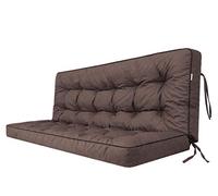 Coussin pour palette, extérieur, balancelle, banc de jardin, avec dossier. Imperméable et de qualité supérieure - L, largeur d'assise : 150 cm