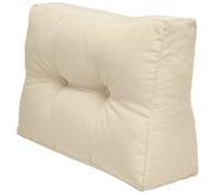 Beautissu Coussin Lateral accoudoir Palette Euro ECO pour Jardin Exterieur | 60x40cm nature confortable lounge de cote interieur canape banquette Latéral Côté Extérieur Intérieur europalette Elements
