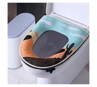 Coussin pour siège de toilettes， Grand coussin de toilette universel, joint siège domestique quatre saisons, d'hiver(Grey)