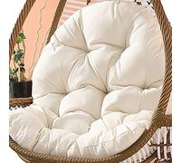 Coussin pour siège Suspendu， Coussin de Fauteuil Suspendu hamac résistant au Soleil, 15 cm d'épaisseur, for balancelle d'intérieur ou d'extérieur(White)