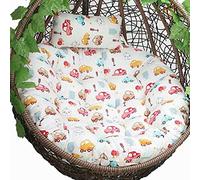 Coussin pour siège Suspendu， Tapis de Chaise Suspendue épais avec Housse Lavable, Tapis en Osier et Coussin hamac Suspendu(Car)