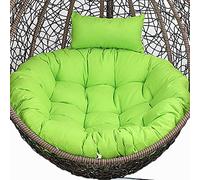 Coussin pour siège Suspendu， Tapis de Chaise Suspendue épais avec Housse Lavable, Tapis en Osier et Coussin hamac Suspendu(Green)
