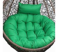 Coussin pour siège Suspendu， Tapis de Chaise Suspendue épais avec Housse Lavable, Tapis en Osier et Coussin hamac Suspendu(Deep Green)