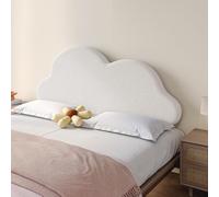 Coussin pour tête de lit en forme de nuage, doux et bon maintien, design français, dossier de chevet anti-choc, grande taille (blanc, 100 x 65 x 10 cm)
