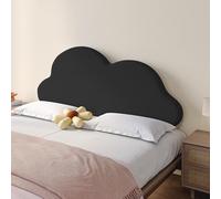 Coussin pour tête de lit en forme de nuage doux et ferme à haut rebond de style français anti-chocs pour lit de chevet, grand coussin de dossier, noir (200 x 65 x 10 cm) pour un confort ultime