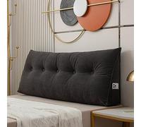 Coussin pour tête de lit triangulaire - 200x50x20 cm Oreillers de lecture doux et grands pour lits et canapés - Coussin de soutien lombaire pour le dos - Coussins en coin pour la chambre à coucher