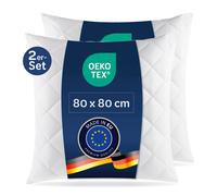 Coussin pour Tête Set 80x80 CM Microfibre Matelassé 2er Allergie 95°C Öko-tex