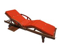Coussin pour chaise longue - DEUBA - Orange - 4 Segments - Hydrofuge - Confortable