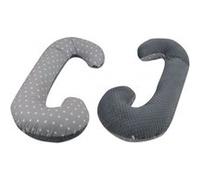 Coussin pre/post natal usages multiples étoiles blanches sur fond gris gris Multicolore