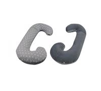 Coussin pre/post natal usages multiples étoiles blanches sur fond gris gris Multicolore