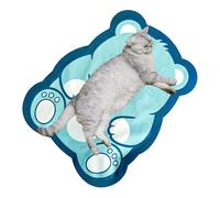 Coussin rafraîchissant pour animaux de compagnie | Tapis de glace rechargeable à l'eau | Anti-rayures avec motif ours et chat 30 x 38 x 2 cm, pour chiens et chats petits, moyens et grands, été, canapé