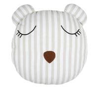 Coussin rayé en forme d'ours naturel TU