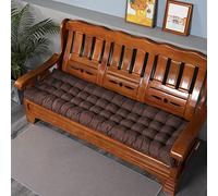Coussin rectangulaire confortable pour banc de jardin 2/3 places - 8 cm d'épaisseur - 120 x 40 cm - Marron café