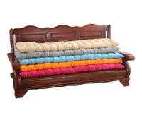 Coussin rectangulaire de 8 cm d'épaisseur, pour canapé 2/3 places - Coussin confortable pour terrasse, balancelle, baie vitrée, canapé en rotin avec attaches - 190 x 55 cm, marron café