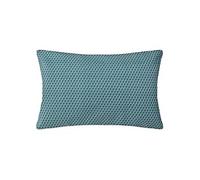 Atmosphera - Coussin rectangulaire en coton motif Otto 30 x 50 cm Bleu canard