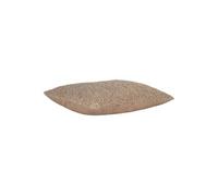 Coussin rectangulaire en polyester bouclé gris-brun 45 x 60 cm