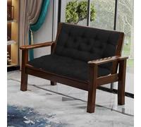 Coussin rectangulaire rembourré pour Banquette 2/3 Places avec Dossier, Coussin Confortable pour canapé, Fauteuil ou hamac, avec Attaches, 100 x 100 x 8 cm