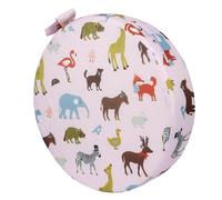 Coussin Rehausseur de Chaise Épais Rond 1 Pièce, Coton Rose | Chaise de Salle à Manger, Antidérapant et Confortable, Séchage Facile, Rangement Pratique, Garçon et Filles