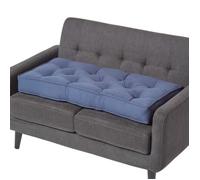 Coussin rehausseur pour canapé en coton - HOMESCAPES - Bleu marine - Rectangulaire - Déhoussable - Intérieur