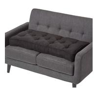Coussin rehausseur pour canapé en suédine - HOMESCAPES - Noir - Dimensions 100x48x10cm - Style contemporain