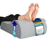 Coussin Relève-Jambes Ergonomique pour Dormir ou Repos - Coussin Jambes Surélevé en Mousse à Mémoire de Forme - Coussin Réhausseur Confortable avec Housse Lavable - Repose Jambe, Pied, Oreiller Jambes