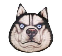 Coussin rembourré en forme de chien - Coussin de tête de husky en peluche en coton PP de 16 pouces | Coussin rembourré pour la maison, le bureau, le dortoir universitaire, l'intérieur de la voiture et