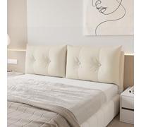 Coussin rembourré pour tête de lit en cuir motif pattes de chat - Non lavable - King Size - 190 x 60 x 15 cm - Blanc d'oie chaude - Soutien du sommeil confortable