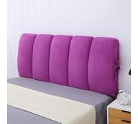 Coussin rembourré pour tête de lit simple et double avec coussins de lecture amovibles et lavables anti-collision Grand coussin de tête de lit (90 x 50 cm, blanc)