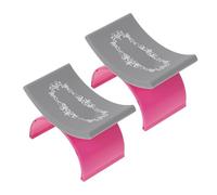 Coussin repose-bras en Silicone forme de U for ongles, outil manucure facile à nettoyer for les technologies professionnelles la maison ou au Salon, 2 pièces Pour d'Ongle