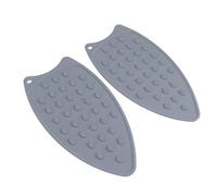 Coussin Repose-Fer en Silicone, Portable Haute dureté Robuste 2 Pièces Tapis de Fer en Silicone Résistant à la Chaleur Pratique pour Les Fers (Gris)