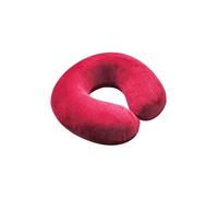 Aidapt Hot Pink Super Soft Velour Luxury Firm Memory Foam Neck Support Cushion (Travelling,TV,Reading) (Eligible for VAT relief in the UK)